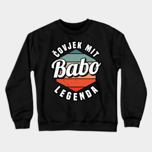 Babo Bosnia Father Bosnian Dad Balkan Bosna Crewneck Sweatshirt